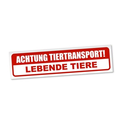 Achtung Tiertransport Magnetschild Auto Lebende Tiere Magnetfolie Geschenkidee