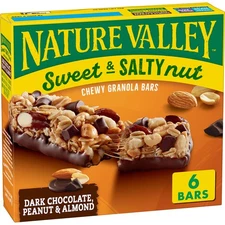 Nature Valley Sweet and Salty Nut Bars Dark Chocolate Peanut Almond 6 Count