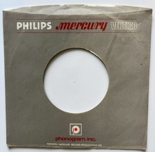 Philips Mercury Vertigo Records Company Paper Sleeve 45 RPM Vinyl Gray Phonogram