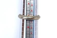 Vintage Men's Milgrain Edge Solid 14K White Gold Wedding Band 5.3 Grams Size 9