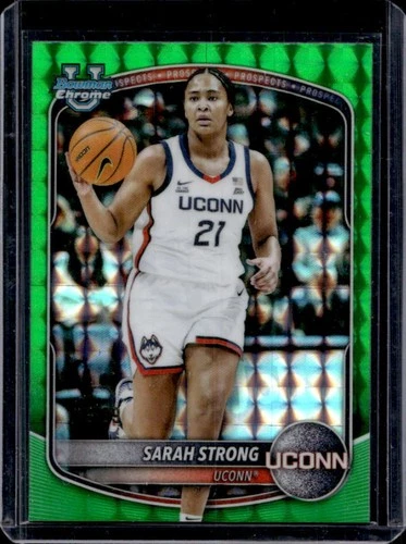 2025-26 Bowman Sarah Strong Chrome Prospects Green Geometric Refractor #/99