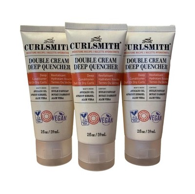Curlsmith 3 Piece Double Cream Deep Quencher Deep Conditioner for Dry Curls 59ml