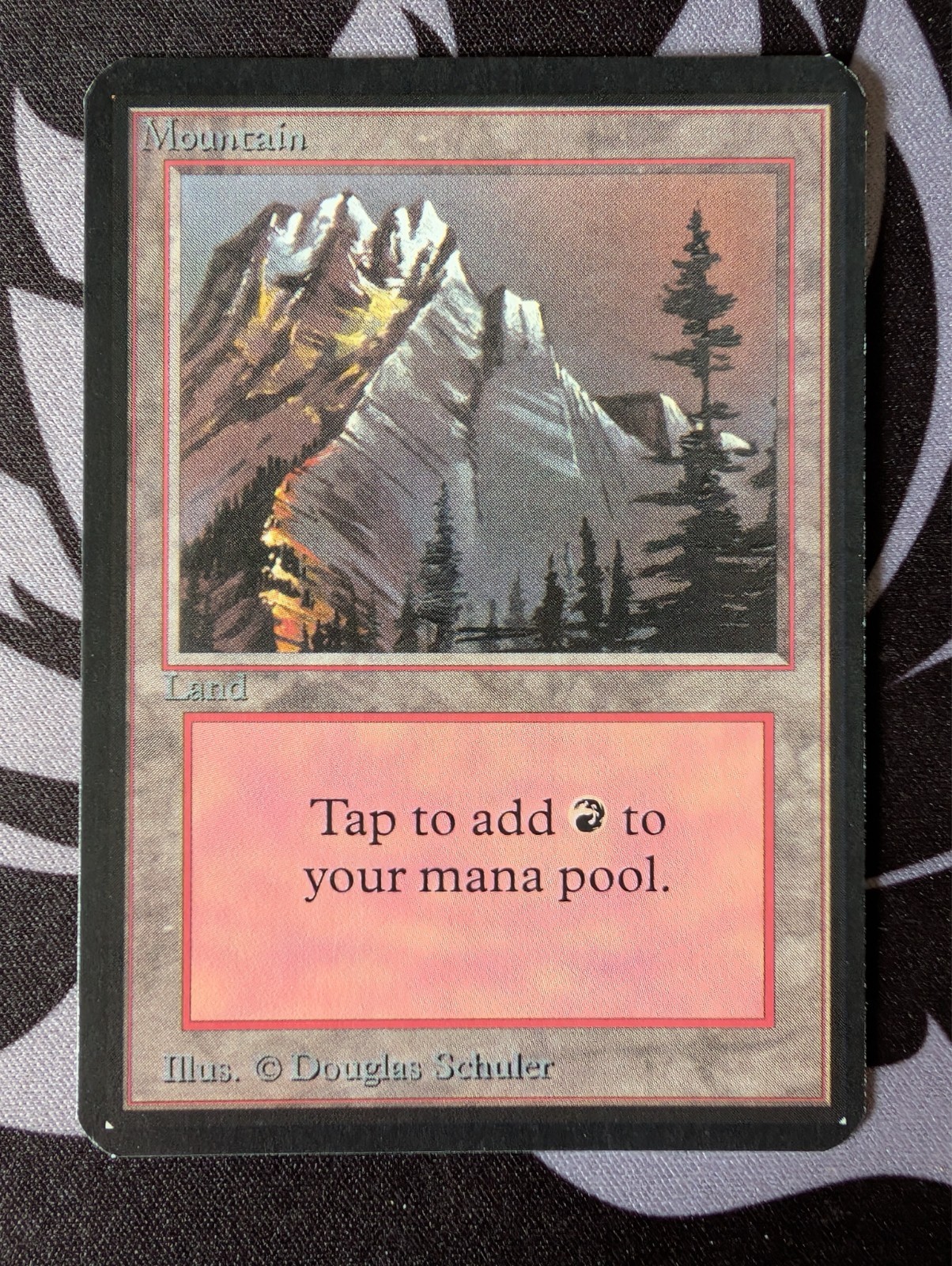 Mountain (A)(Dark) ~ Alpha [Near Mint][Magic MTG]