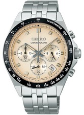 Seiko Selection SBTR045 JDM Mens Chronograph Neo Vintage Beige Dial Stainless St