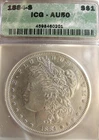 1884-S  $1 Morgan Silver Dollar -  ICG AU50- NO RESERVE