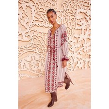 Ulla Johnson Filia Embroidered Plaid Dress, $720 NWOT, Sample Size, 1037