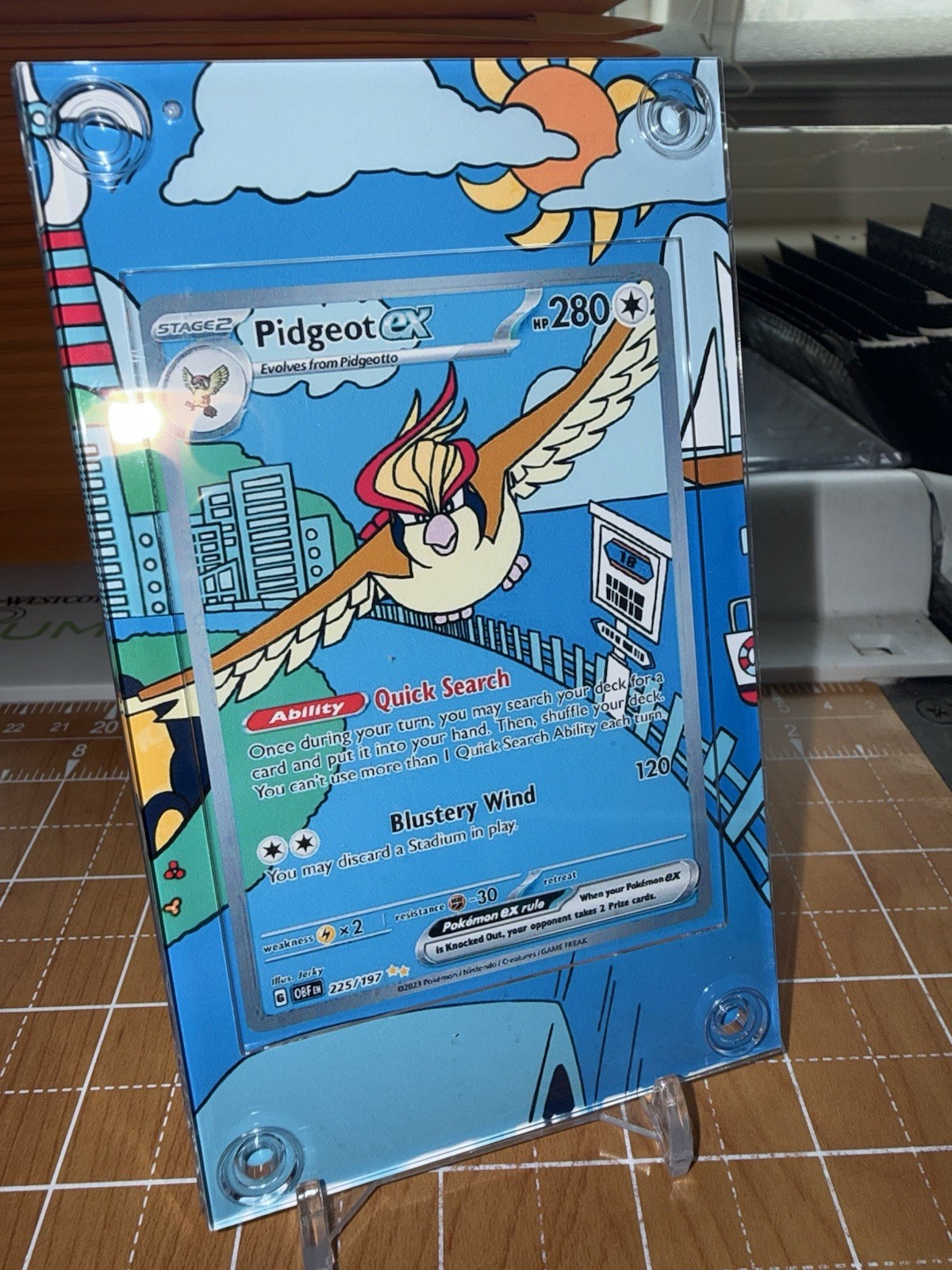 Pidgeot EX 225/197 Obsidian Flames Pokémon Extended Artwork Case