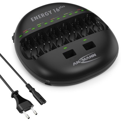 ANSMANN Ladegerät Energy 16 plus inkl. USB Ladebuchsen 1001-0004