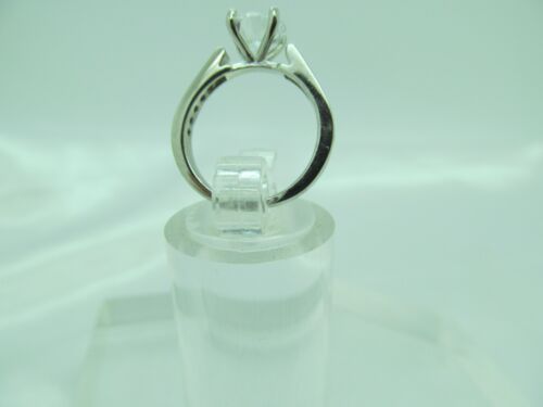 Solitario de plata de ley 925 corte redondo con detalles anillo talla 4,5, súper brillante - Imagen 4 de 11