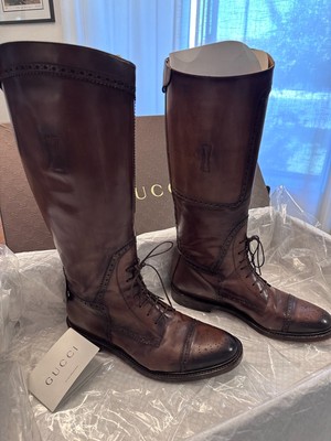 Gucci Men\'s  Betis Glamor cocoa Boots Rare GUCCI Leather Betis Glamour Men main image 4