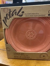 Oneida Petals Blooming 3 pc Dish Set in Terra Cotta Mug Plate Bowl NIB
