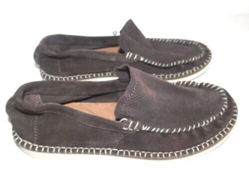 NEW MENS 7 SANUK BROWN ARTEZANO COLLECTION DEL MAR SUEDE SIDEWALK SURFER LOAFERS