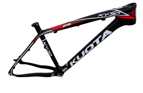 Cuadro grande de carbono para MTB Kuota KY-30 27,5""' TT cónico 9 mm QR negro retro - Imagen 2 de 17