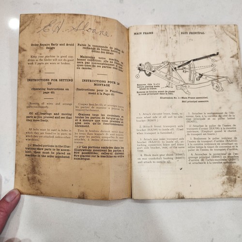 1928 McCORMICK-DEERING GRAIN BINDER INSTRUCTIONS OPERATOR MANUAL PARTS LIST ORIG - Picture 3 of 6