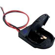 Single/1X CR2032 DIY Button Battery Holder Case Box 3V With Power Switch & Wire