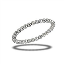 Sterling Silver 1 mm Bead Ring