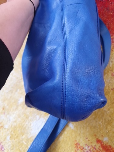 Ted Baker totetier medium Blue leather shoulder satchel bag - Picture 8 of 11