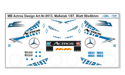3040 Decals Scania Fahrerhaus Dekorbogen 1:87