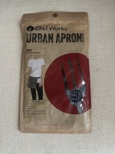 NEW Genuine Chef Works Urban Apron Collection Indy Hipster Apron Blue / Navy