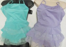 BLoch Cl8227 Girls Dance Dress 2 colors large child ruffled glittered tulle