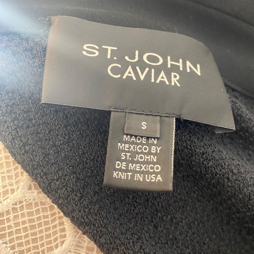 Pre-owned Women's St. John Caviar | Black Zip Jacket Sz.S MSRP:$950 - Picture 6 of 9