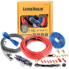 Cables Kit Para Amplificador Ideales Para El AutomֳVil Camión Mot 8 AWG 2 CH