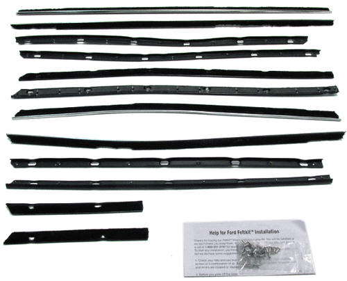 Window Sweeps Felt Kit for 1966-1967 Lincoln Continental 4 Door Hardtop