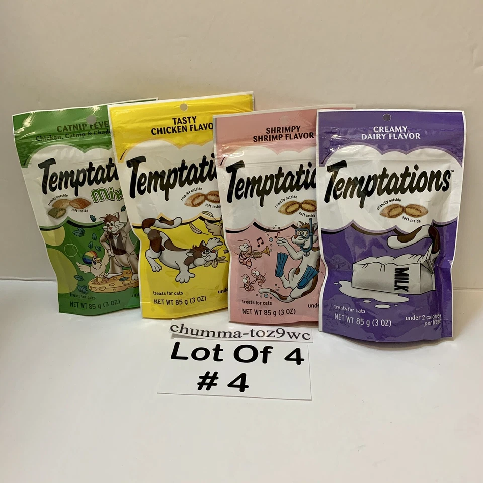 TEMPTATIONS Cat Treats (Lot Of 4) All Cats Love:) (Buyers Choice!) Free Shipping - Image 4 of 4