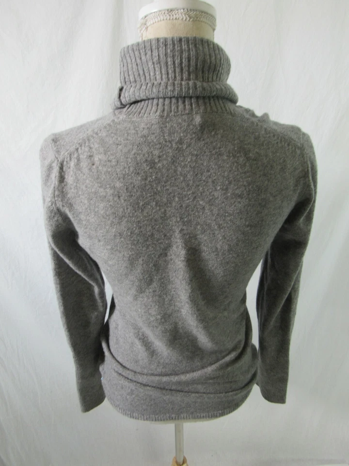 Suéter Strenesse Mezcla Cachemira Azul/Gris Cuello Alto Talla 2 Foto 2 de 4