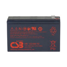 CSB HR1224W 12V 6.4Ah High-Rate Discharge SLA Battery F2 Terminal UL Listed