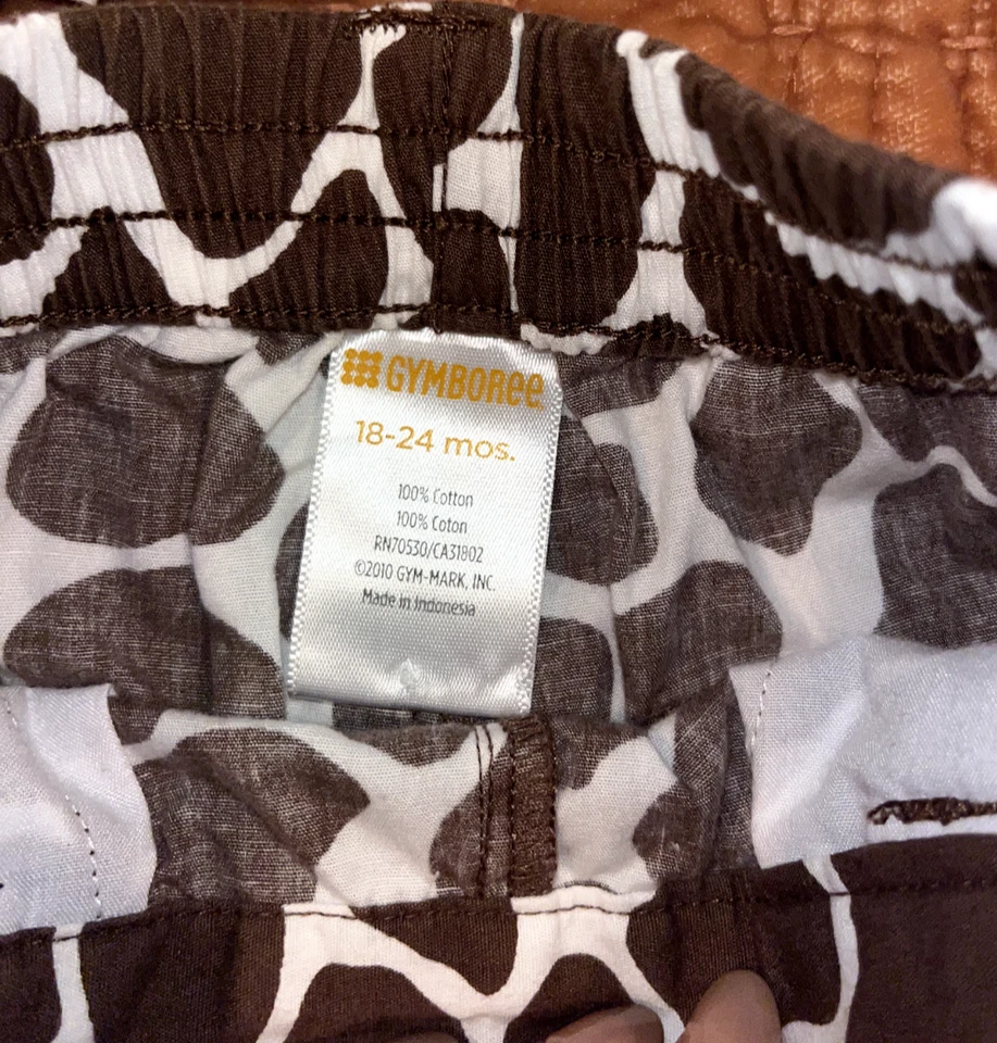 Gymboree Baby Girls Safari Fashion Swing Top Giraffe Print Pants 6-12 18-24 mos - Image 4 of 4