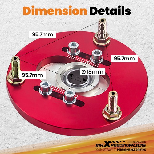 2x Cojinete de suspensión Motorsport Domlager DELANTERO BMW E36 318 320 323 325i 325is - Imagen 8 de 12
