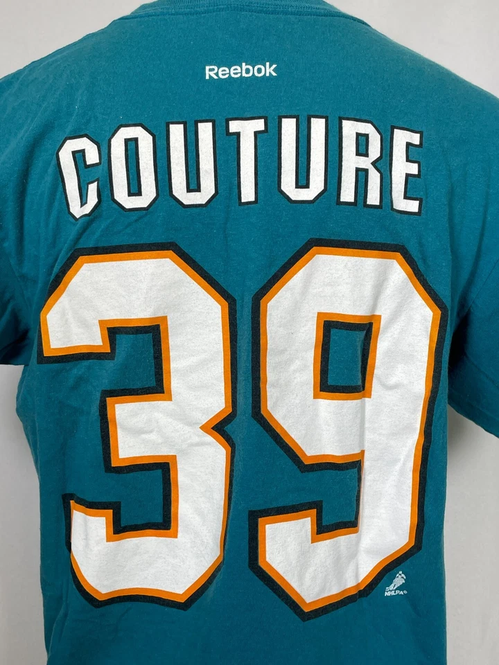 Camiseta verde Logan Couture #39 San Jose Sharks NHL Reebok Premier para hombre GRANDE Foto 2 de 4