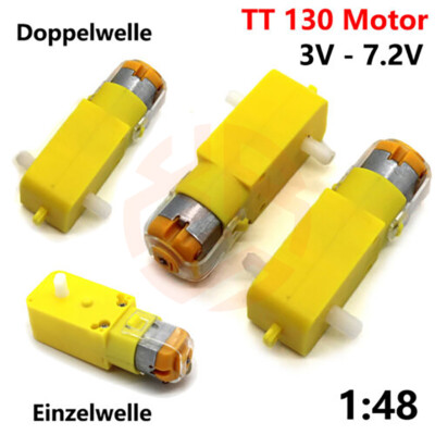 TT 130 Motor DC 3V~7.2V Getriebe Motor 1:48 Roboter Electron RC Modell Auto DIY