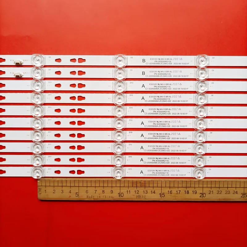 Tiras LED para Haier 55T61 55T51 55V81 LU55C61 55V71 55V52 LED55D06A-ZC29AG-02E Foto 3 de 4