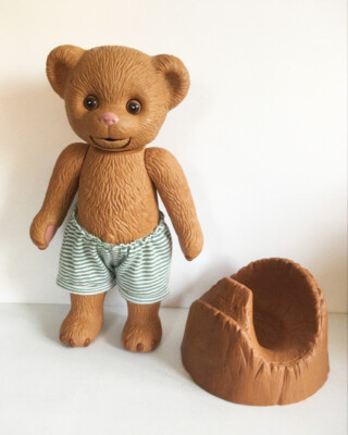 X) Vintage MAX ZAPF '94 Germany Hard Plastic Teddy Bear 40cm