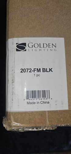 Golden Lighting 2072-FM Wesson (2) Two Light 12"W Flush Mount Square - Black - Picture 7 of 11