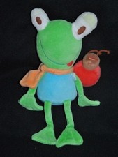 🍀Doudou Grenouille Verte Bleu DPAM Du Pareil Au Même Coccinelle Peluche 25 Cm