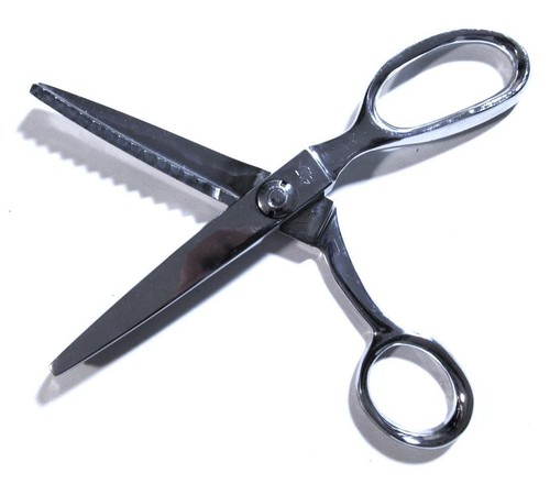 Vintage VOGUE DELUXE Pinking Dressmaker Shears 71/2" FREE SHIP Made in Italy - Picture 3 of 4