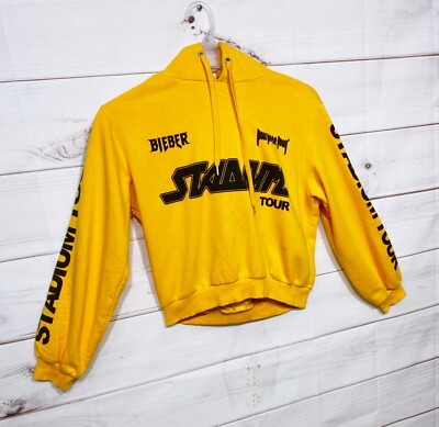 Divided H&M Womens Justin Bieber Purpose Tour Crop Hoodie Size S