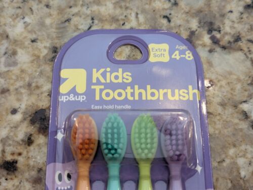 Up&Up Kids' Toothbrush 4 Pack Ages 4-8 Colorful Extra Soft - Picture 3 of 7