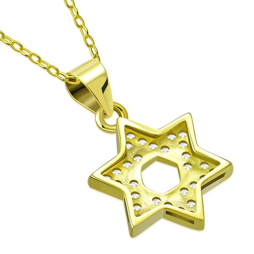 My Daily Styles 925 Sterling Silver Small Star of David CZ Pendant Necklace - Picture 5 of 26