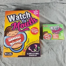 Family Watch Ya Mouth Game and 155 Pack Expansion Games. OPEN BOX