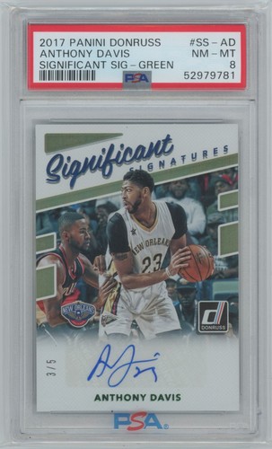2017 Panini Donruss Basketball Green Anthony Davis #SS-AD PSA 8