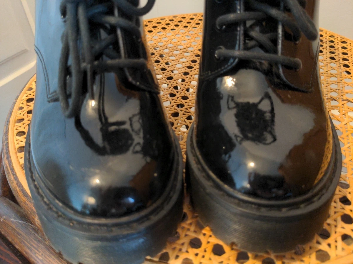 Dr. Martens Patent Leather Heel Boots Salome UK 4 US 6 | eBay