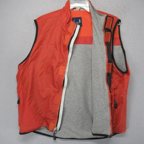 Gap Jacket Mens Medium Orange Vest Nylon Ripstop Full Zip Outdoor Y2K 90s Esque - Picture 7 of 10
