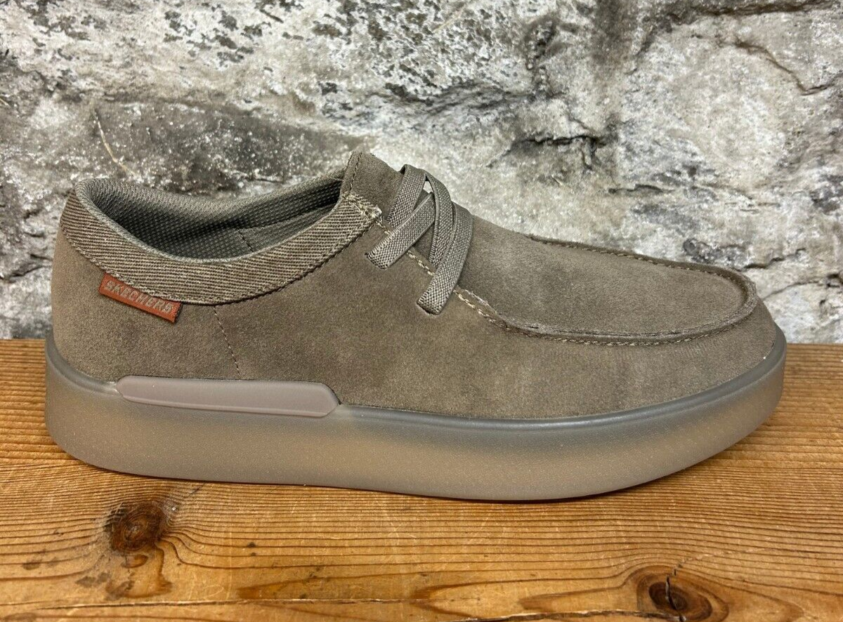 専用2 SKECHERS WALLABEE VERLOMA-LESTIN 210653 TAUPE MENS CASUAL SHOE NEW