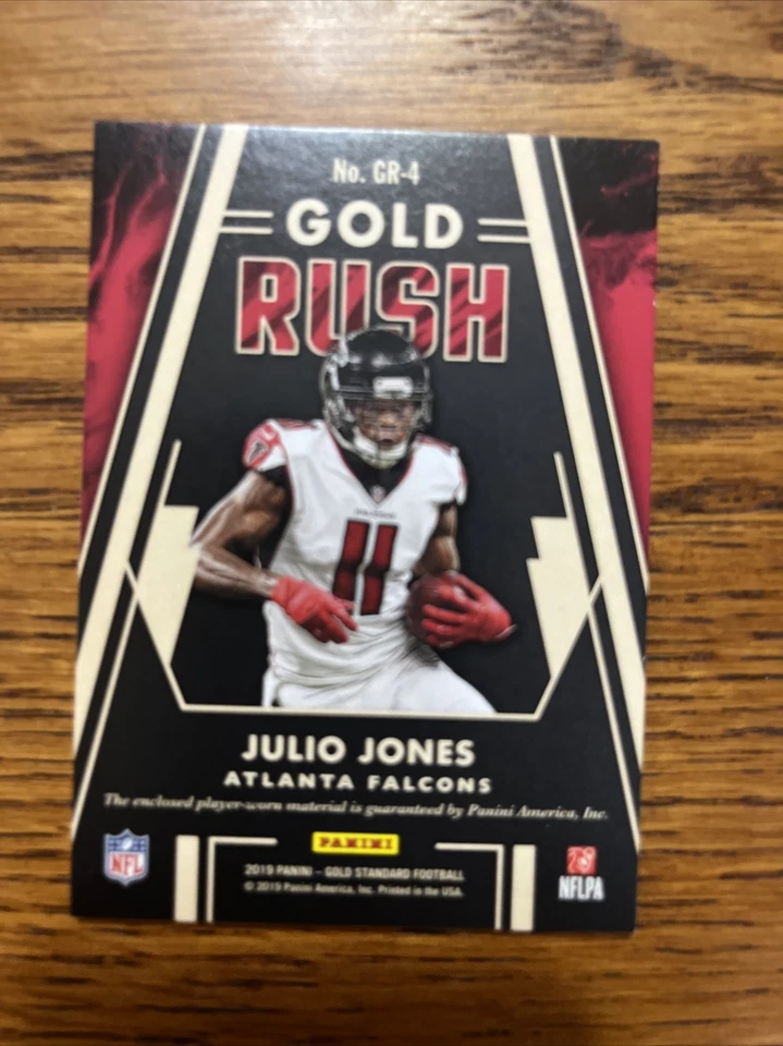 Julio Jones 2019 Gold Standard "Gold Rush" Atlanta Falcons Jersey Parche/199!!! Foto 2 de 2