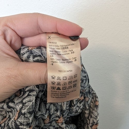 Maison Scotch Printed Beaded Pine Cone Jumpsuit Size 3 Large Sahara Social - Picture 7 of 9