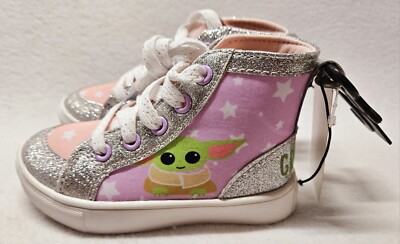 Star Wars Grogu The Child Toddler Girls' Hightop Sneakers Size 9/New